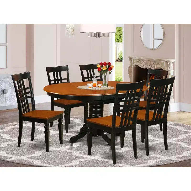 Kenley Kitchen Table And Chair Set Oval Dining Set Traditional