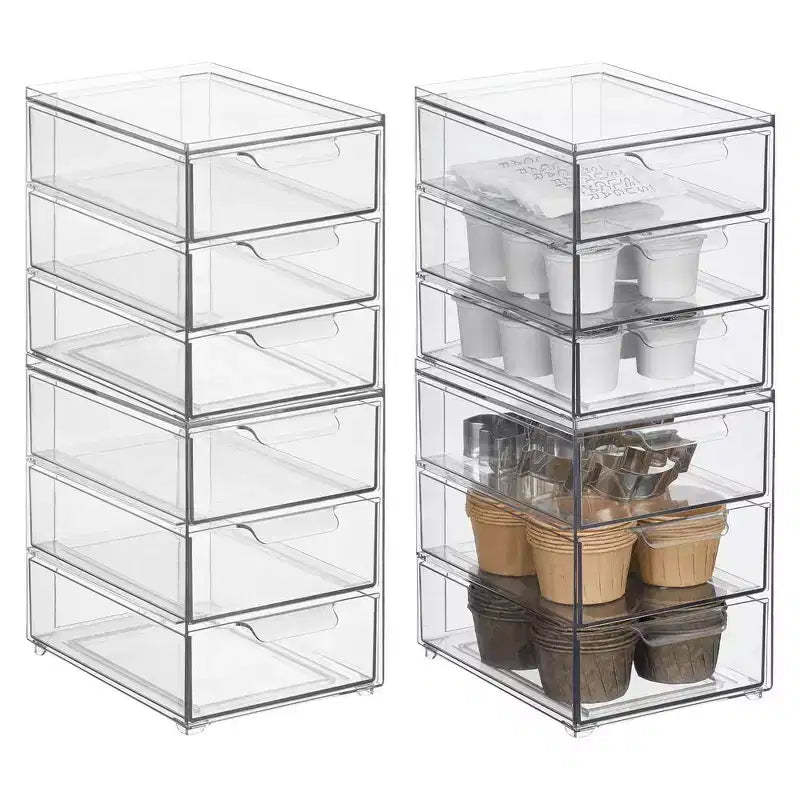 3-Drawer Stackable Organizer for Kitchen or Pantry