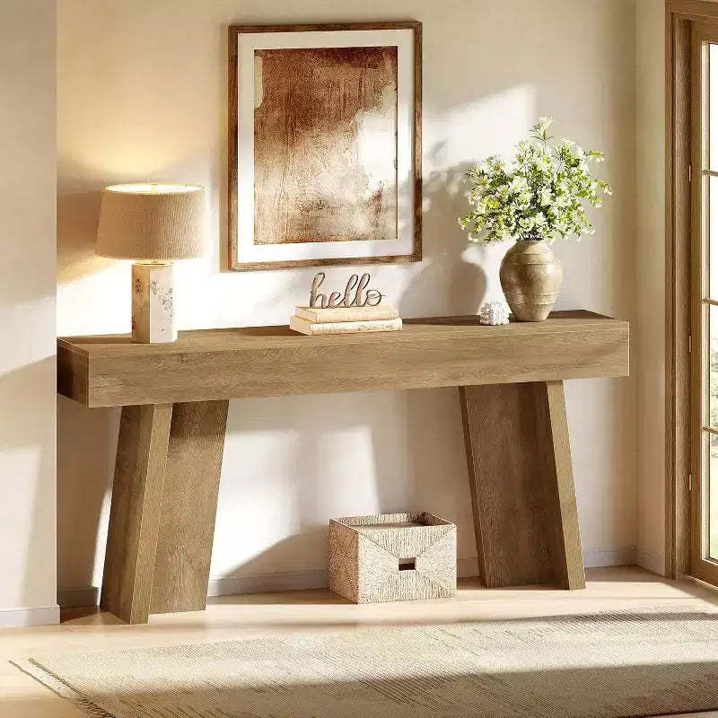 Lantine 70.9-Inch Long Console Table, Farmhouse Narrow Entryway Table Behind The Couch for Living Room, Hallway, Entrance, Foyer