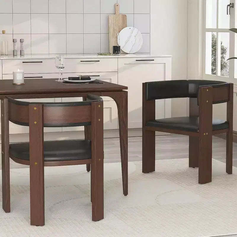 Dining Chair Set of 3,Modern Kitchen Chairs with Wood Frame & Curved Backrest for KitchenDining RoomLiving Room