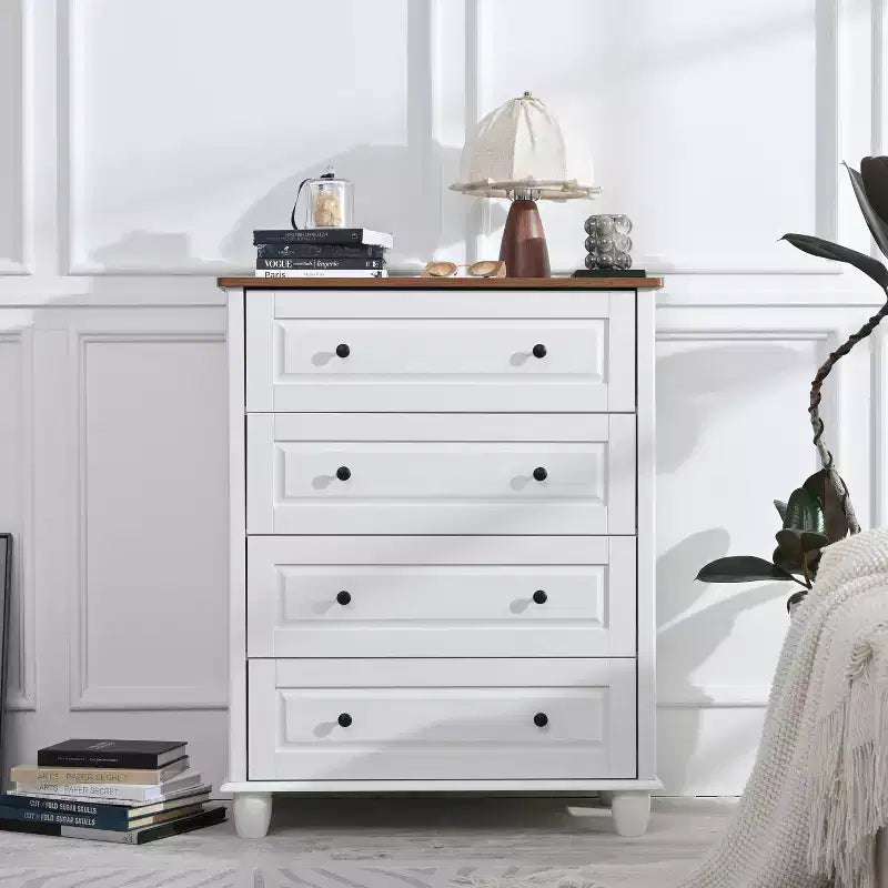 GDFStudio Miles Modern 36.6 Wood Dresser with 4 Drawer