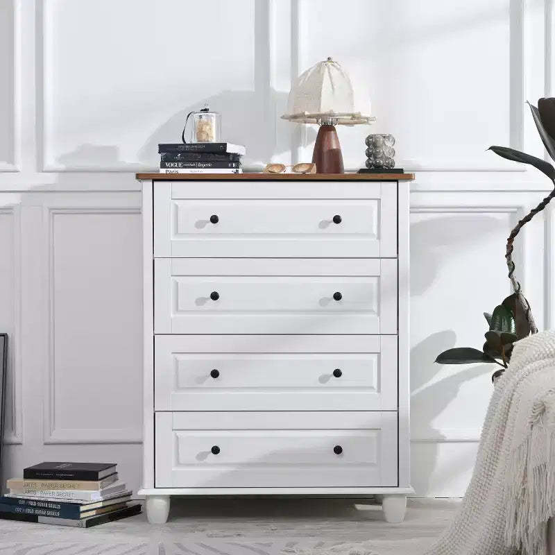 GDFStudio Miles Modern 36.6 Wood Dresser with 4 Drawer