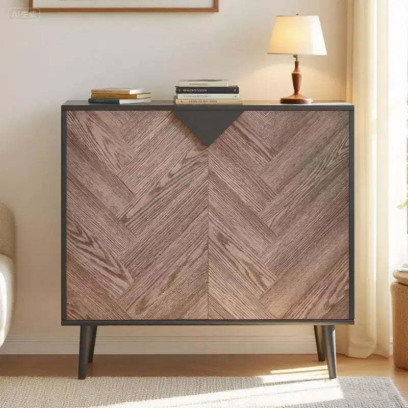 Modern Storage Free Standing Accent Cabinet, Buffet Cabinet with Doors, Wood Finish Sideboard Buffet with Storage