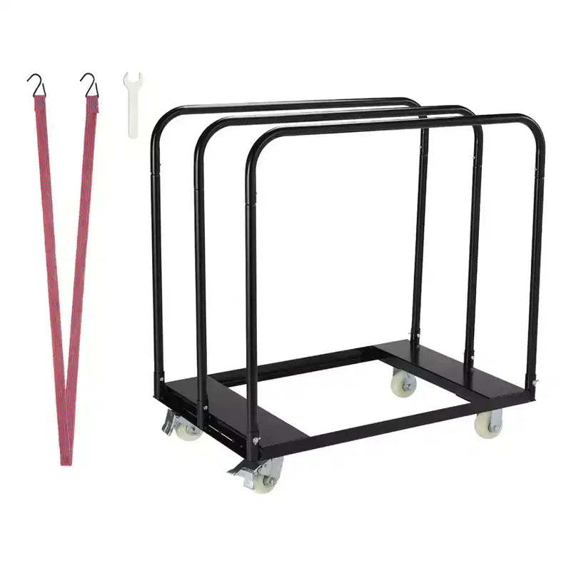Drywall Cart Panel Truck, Heavy Duty 1500LBS Capacity Steel Platform Cart w/4 Wheels, Folding Utility Cart for Drywall, Lumber, Mattress