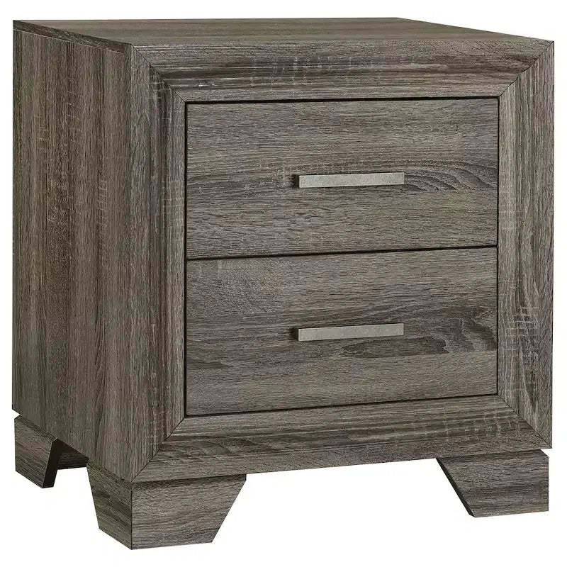 Coaster,Wright 2-drawer Nightstand Bedside Table Brown Oak