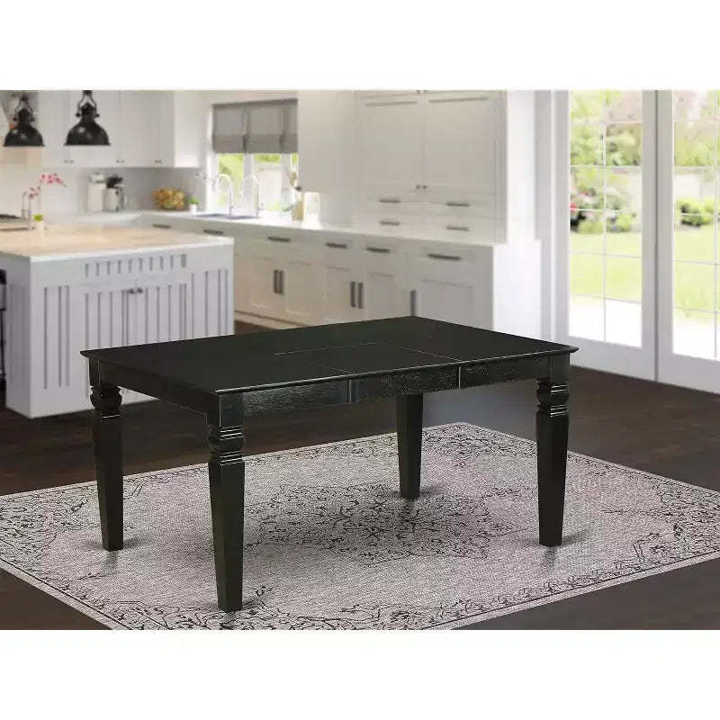 HomeStock on Rectangular Dining Table with 18 in butterfly Leaf