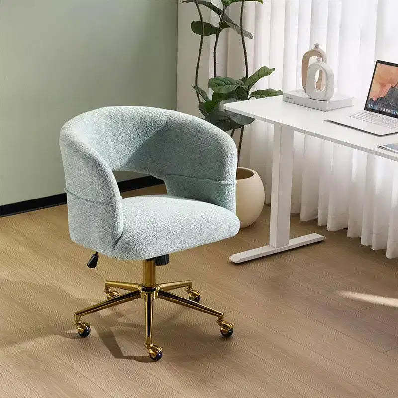 Karl Home | 25.1 Inch Velvet Ring Backrest Swivel Office Chair