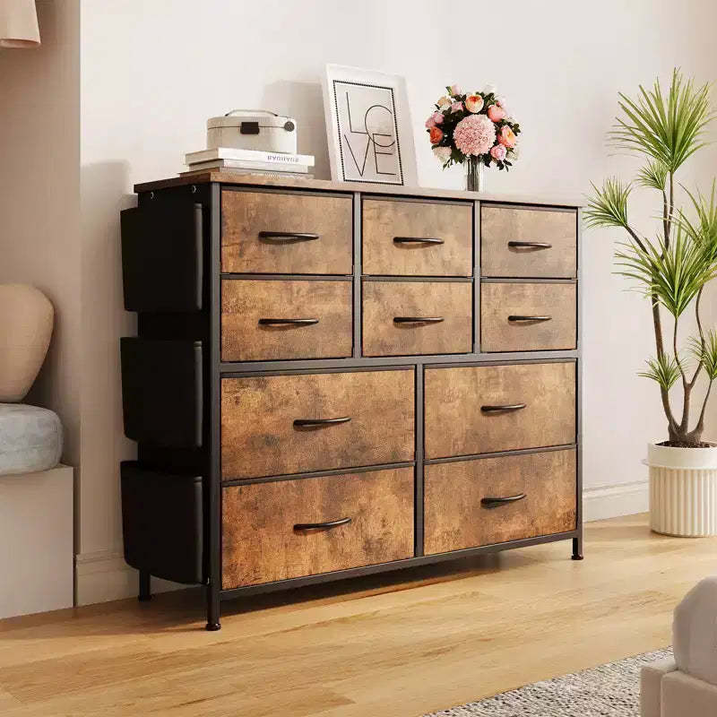 10-Drawer Dresser for Bedroom, Fabric Storage Dresser for Bedroom, Living Room, or Entryway