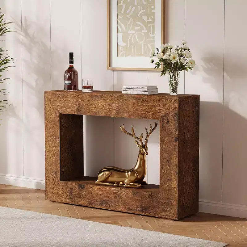 47 Inches Long Console Table for Entryway, Sofa Table Behind Couch, Wooden Entry Table Foyer Hallway Table, Vintage Hallway Accent Table