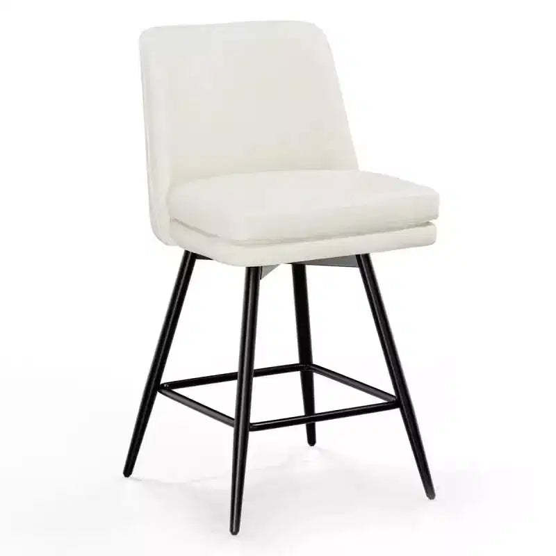 PU Leather Modern Paded Bar Stools: 360 Rotation, Durable Build & Chic Design