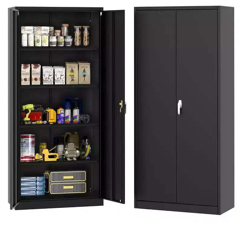 Storage Cabinet 71 Tall Metal Cabinet with Locking Doors, 4 Adjustable Shelves & Leveling Feet, Heavy-Duty Organizer