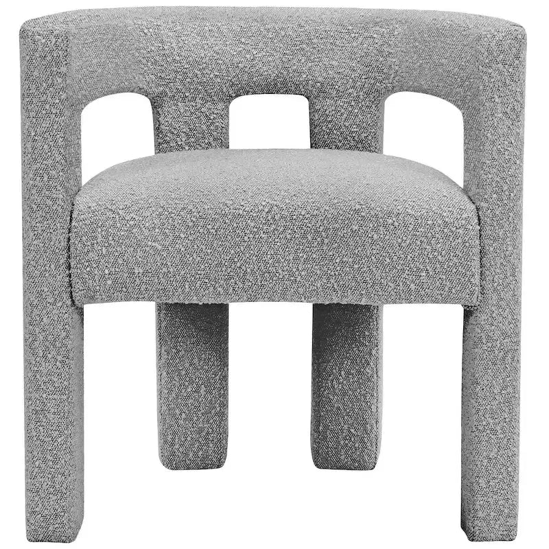 Meridian Furniture,Athena Grey Boucle Fabric Accent/Dining Chair