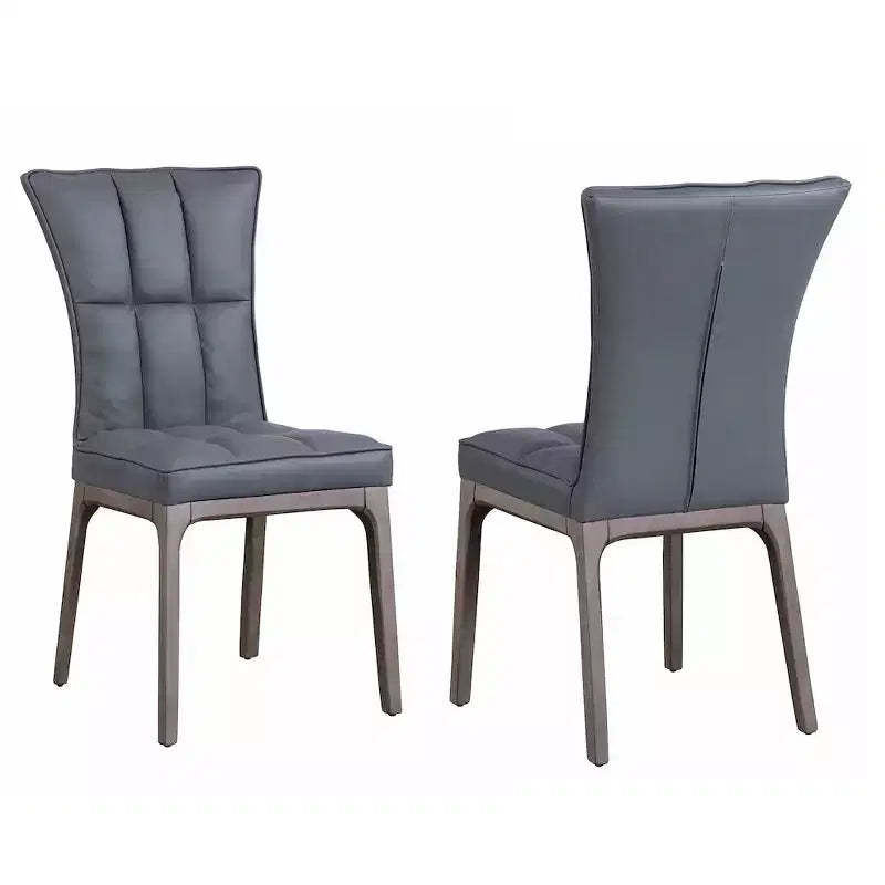 Chintaly Imports,Modern Tufted Side Chair with Solid Wood Frame