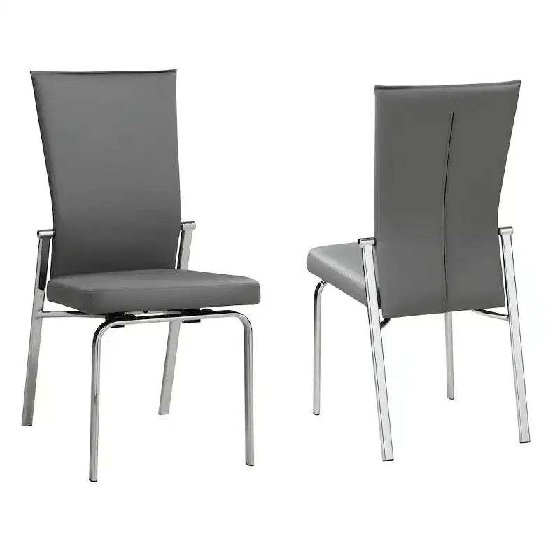 Chintaly Imports,Motion Back Side Chair - Set Of 2, Gray