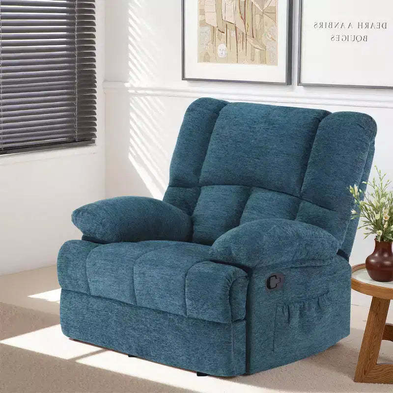 MAYEERTY Blackish Green Oversized Rocking Recliner Chair For Adults Living Room