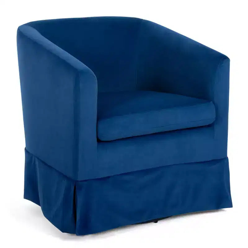 GustoWave Modern Swivel Barrel Chairs, ArmChair Upholstery Accent Sofa Chairs for Bedroom, 26.38''D x 27.36''W