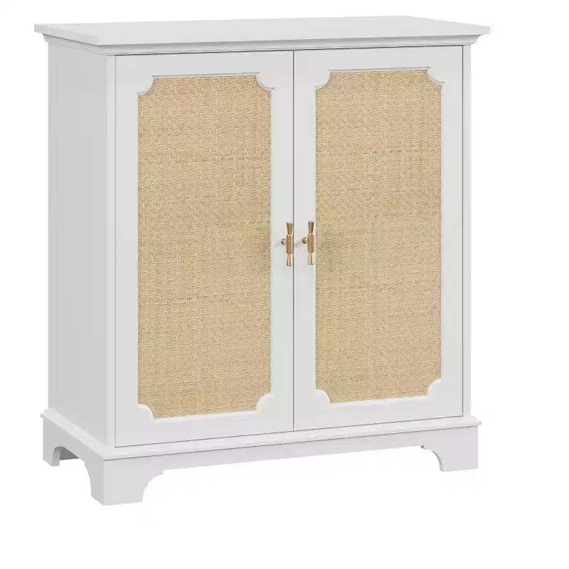 CLIHOME Vintage Sideboard Buffet Cabinet with Storage Console Table, Large Accent Cabinet Sideboard With 4 Doors