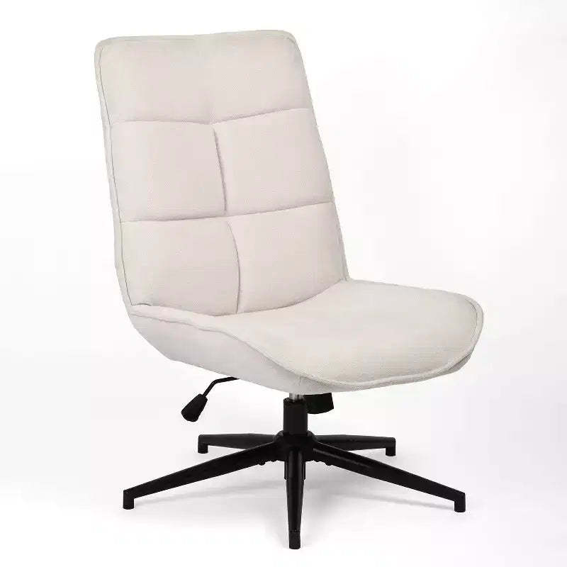 Homy Casa Swivel Accent Chair for Small Spaces, Upholstered, Beige