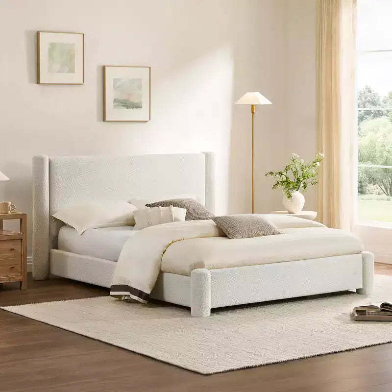 Spruce & Spring Fully Upholstered Platform Bed Frame