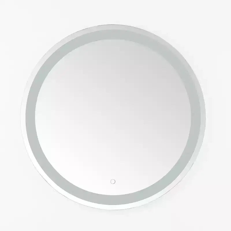 Caspar 30 Aluminum LED Round Mirror - LMR1001 - Silver/White - Safavieh