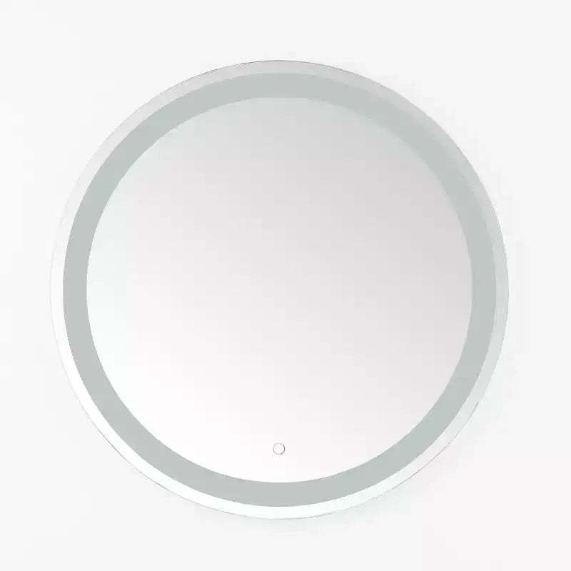 Caspar 30 Aluminum LED Round Mirror - LMR1001 - Silver/White - Safavieh