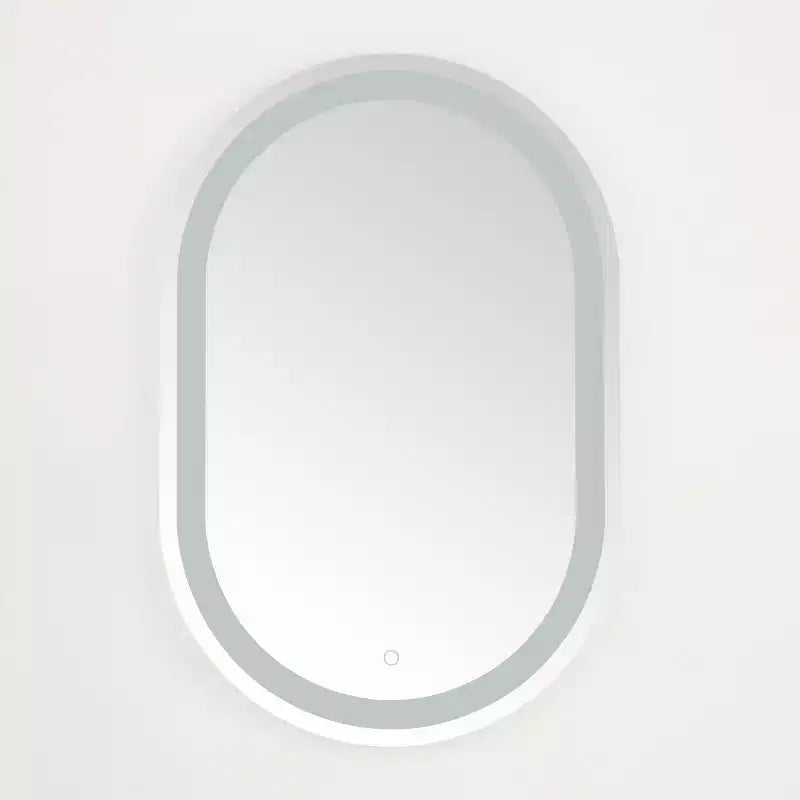 Crosby 24 Aluminum LED Oval Mirror - LMR1002 - Silver/White - Safavieh
