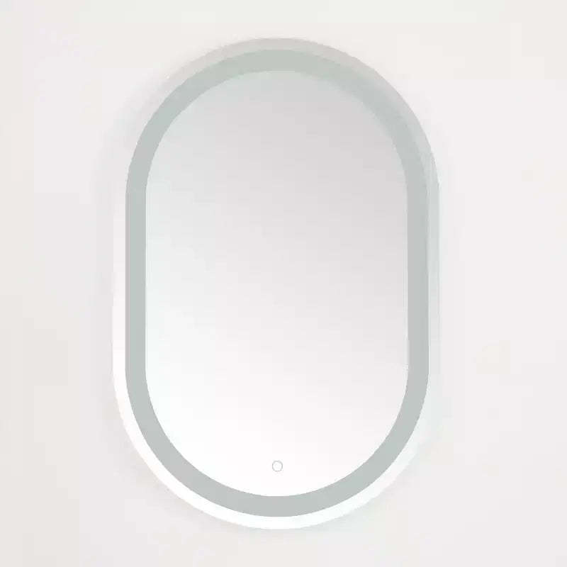 Crosby 24 Aluminum LED Oval Mirror - LMR1002 - Silver/White - Safavieh