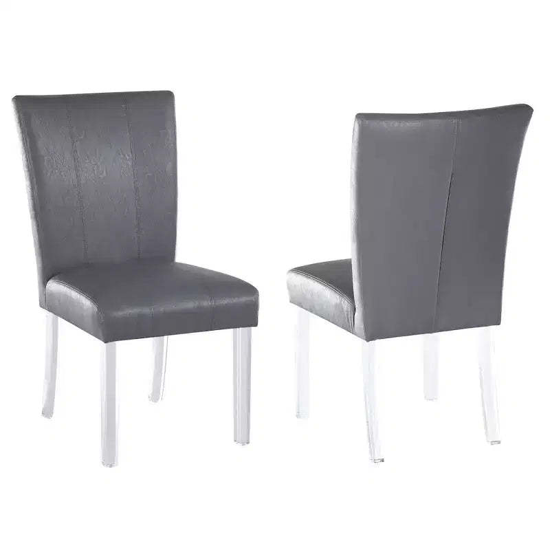 Chintaly Imports,Contemporary Curved Flare-Back Parson Side Chair - Set of 2