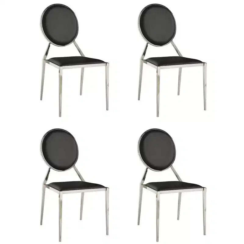 Chintaly Imports,Contemporary Round-Back Upholstered Side Chair - Set of 4