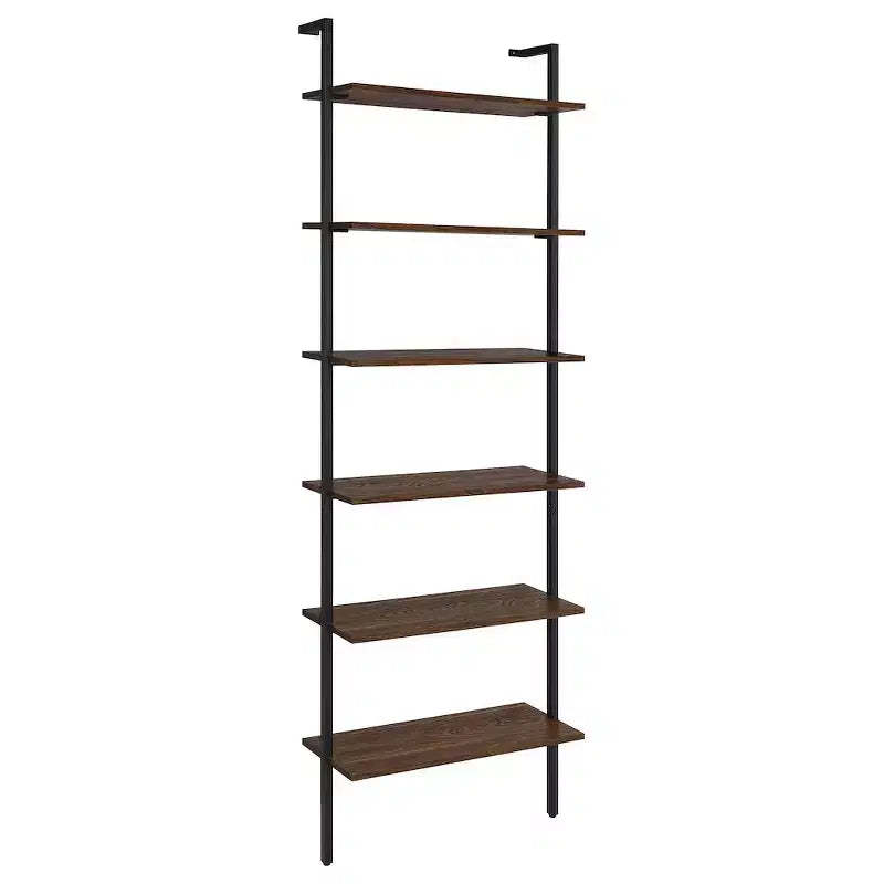 Coaster,Owens 96-inch 6-shelf Wall Bookshelf Walnut
