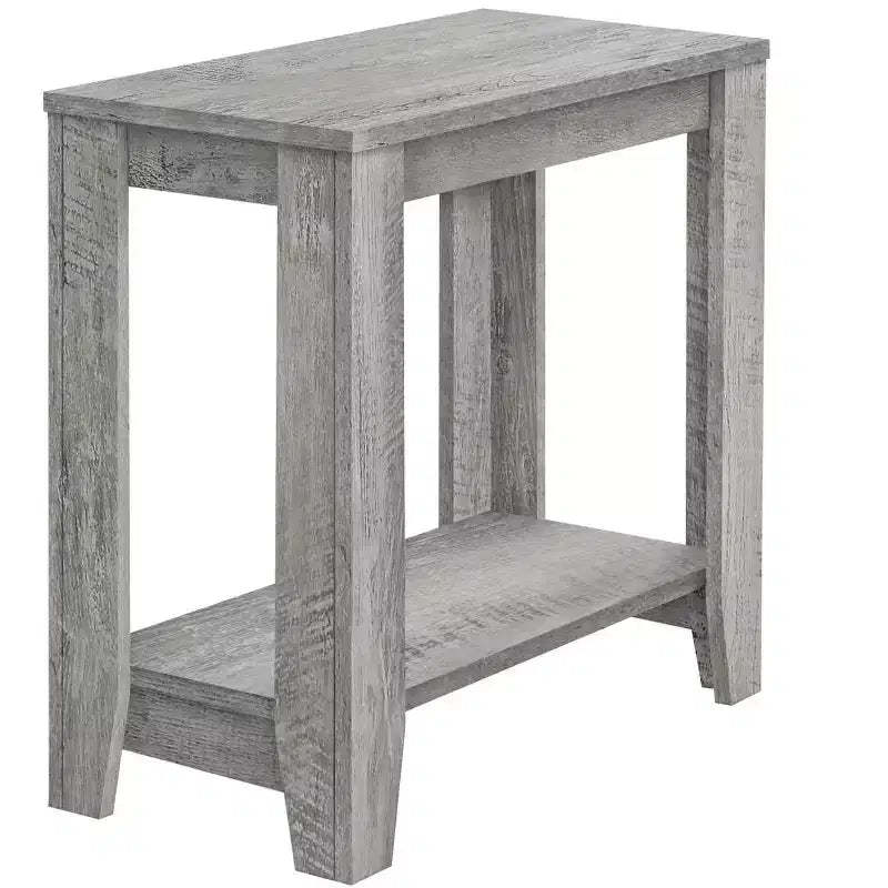 HomeRoots 22 Gray Wood End Table With Shelf