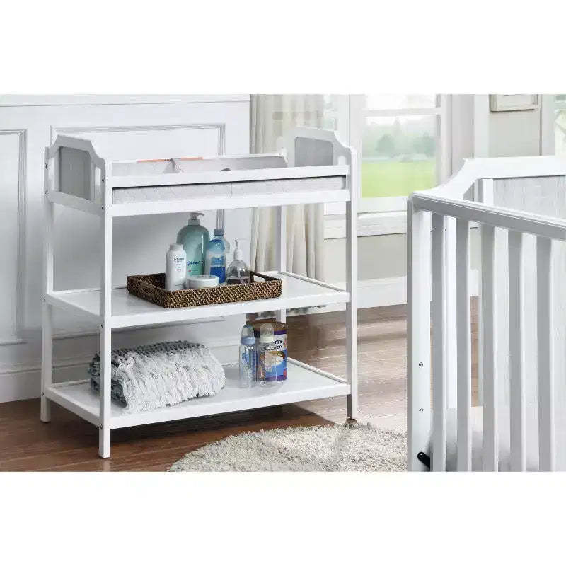 Brees Changing Table White/Graystone