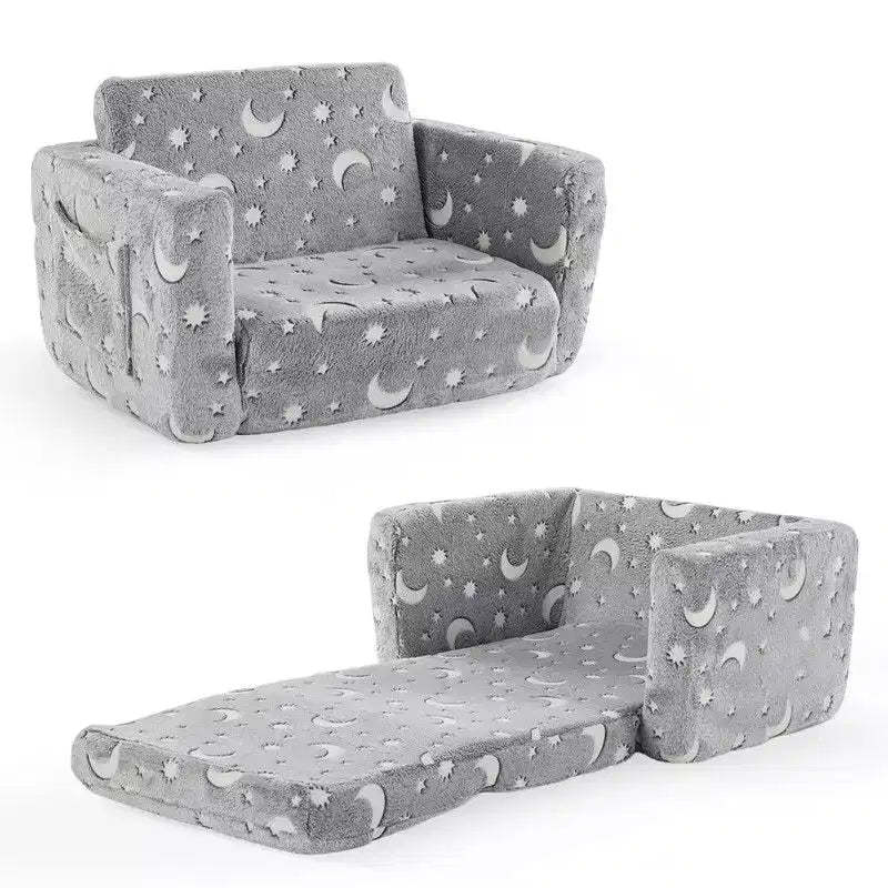 Karl Home 1-Piece Full Sponge Kids Single Folding Sofa Bed with Luminous Feature