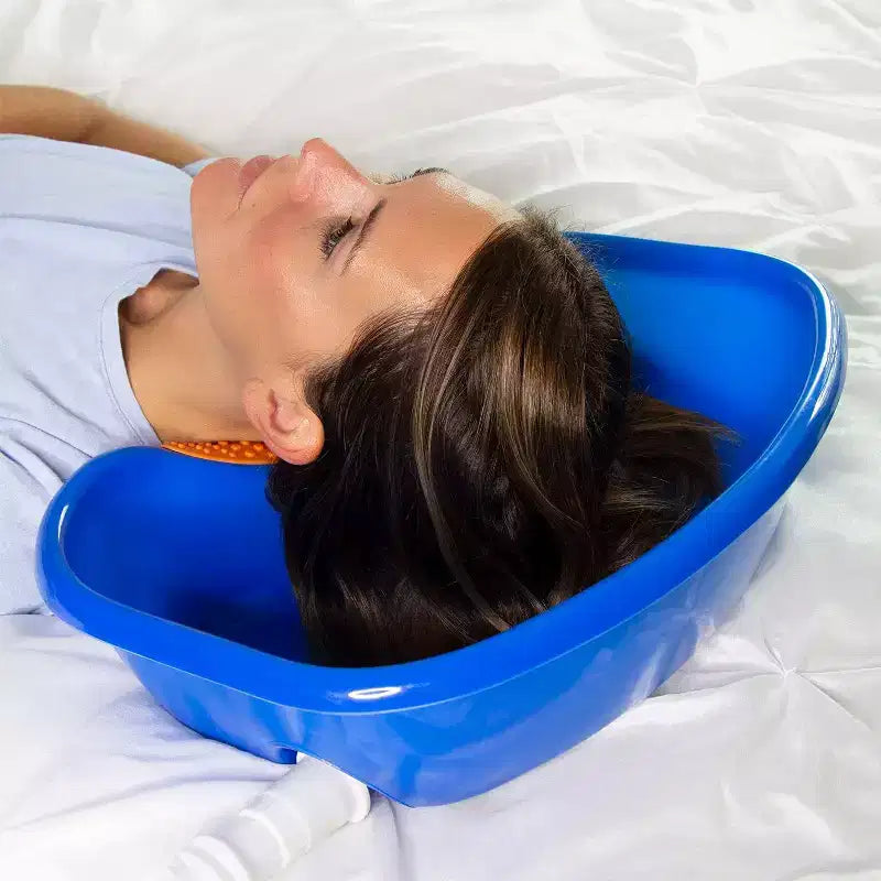 DMI Portable Shampoo Bowl for Bedside and Hair Washing, Hair Cuts and Coloring for the Elderly, Disabled, Bedridden and Handicapped,