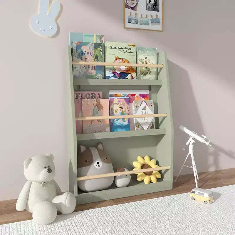 3 Tier Kids Book Shelf,Kids Book Rack, Helps Keep Bedrooms, Playrooms, and Classrooms Organized,Sage
