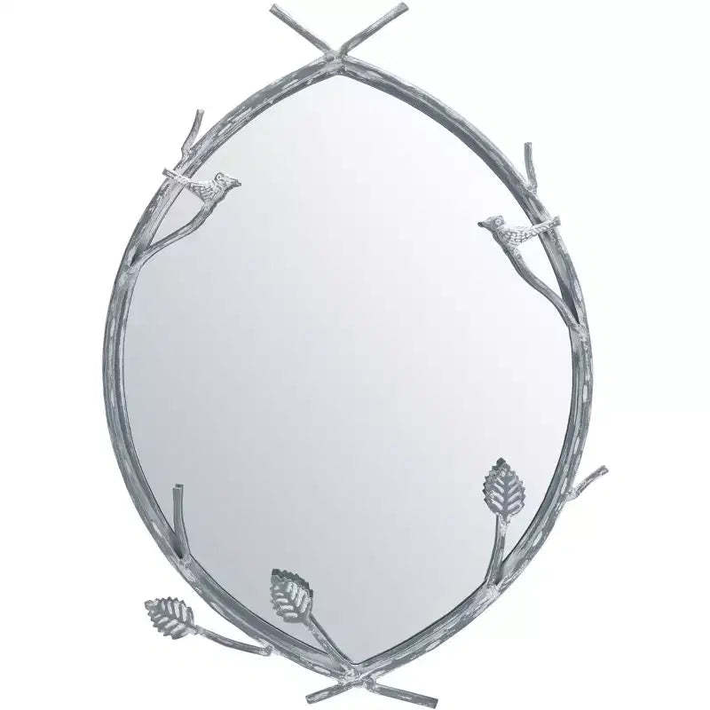 Helios Mirror - 18.8 x 27.3 - MRR3043 - Silver - Safavieh