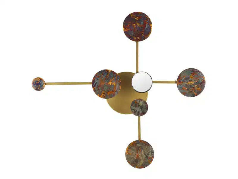 Emera Decorative Mirror - 35.5 x 39 - WDC1031 - Antique Brass - Safavieh