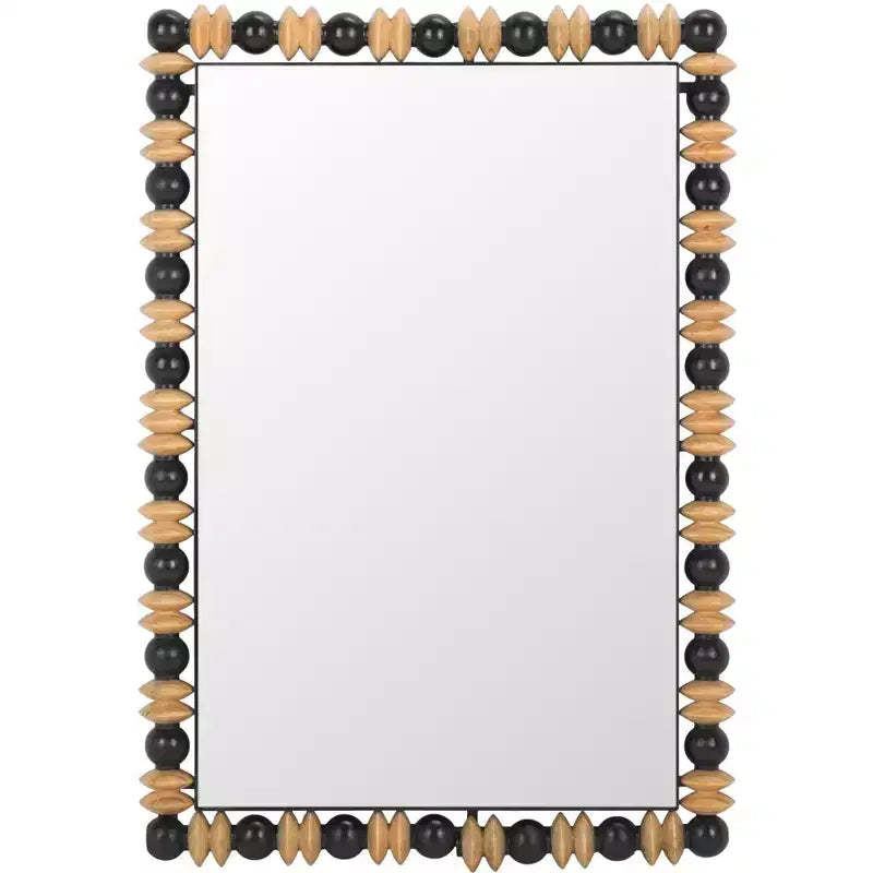 Azaria Mirror - 24.6 x 35.24 - MRR9011 - Black/Natural - Safavieh