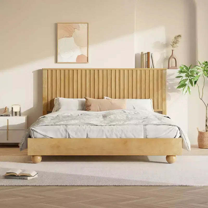 Christopher Knight Home Elion Farmhouse Wooden Bed with Reeded Headboard