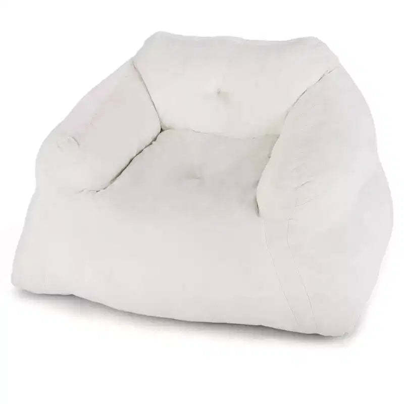 Costway Bean Bag Chair for Adults Plush Lazy Sofa with Ultra-soft Velvet Cover Beige