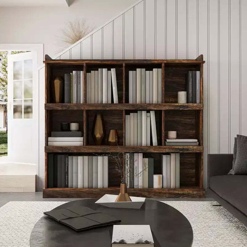 Bookshelf, 3-Tier Open Shelf Bookcase,10 Cube Storage Organizer, Freestanding Bookshelf Cube Shelf for Bedroom, Living Room, Office