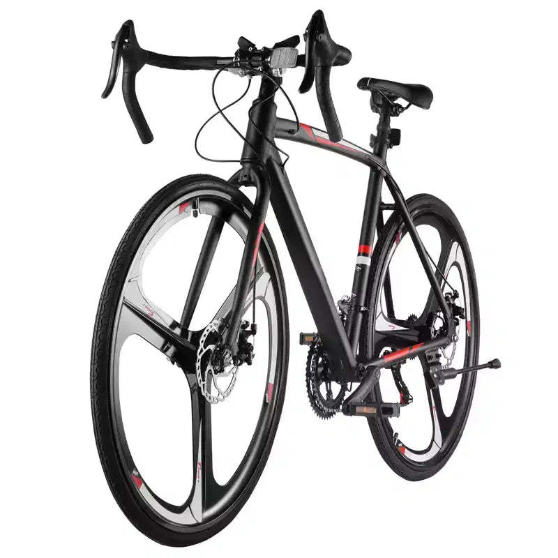 VEVOR Road Bike, 700C Wheels Racing Bike, SHIMANO 14 Speeds Drivetrain City Commuter Road Bicycle with Aluminum Alloy Frame, Drop Bar, Black