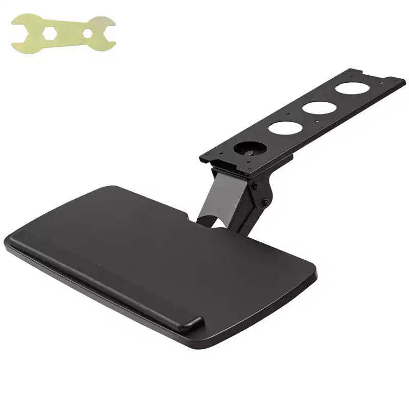 VEVOR Keyboard Tray under Desk Adjustable Height,Height and Angle Adjustable under Desk Keyboard Tray Slide out,Large 25x9.8in Keyboard Holder,Black