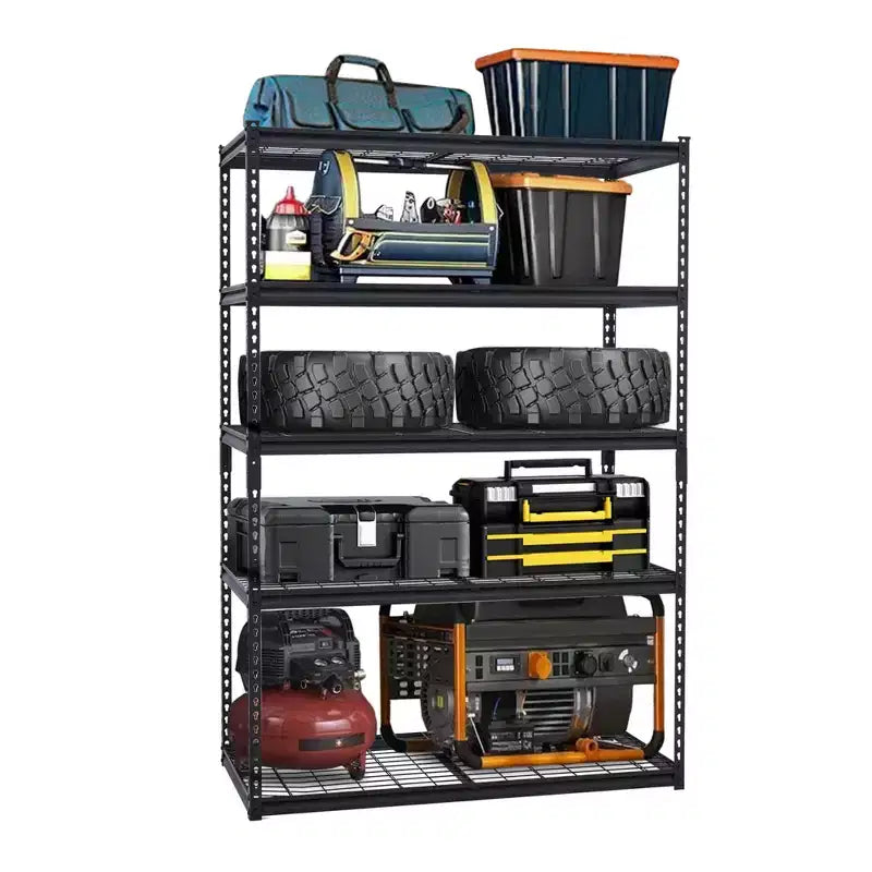 Garage Shelving, Heavy Duty Shelving Unit for Garage, Adjustable Metal Storage Shelves, 5-Tier Industrial Utility Shelf Storage Rack