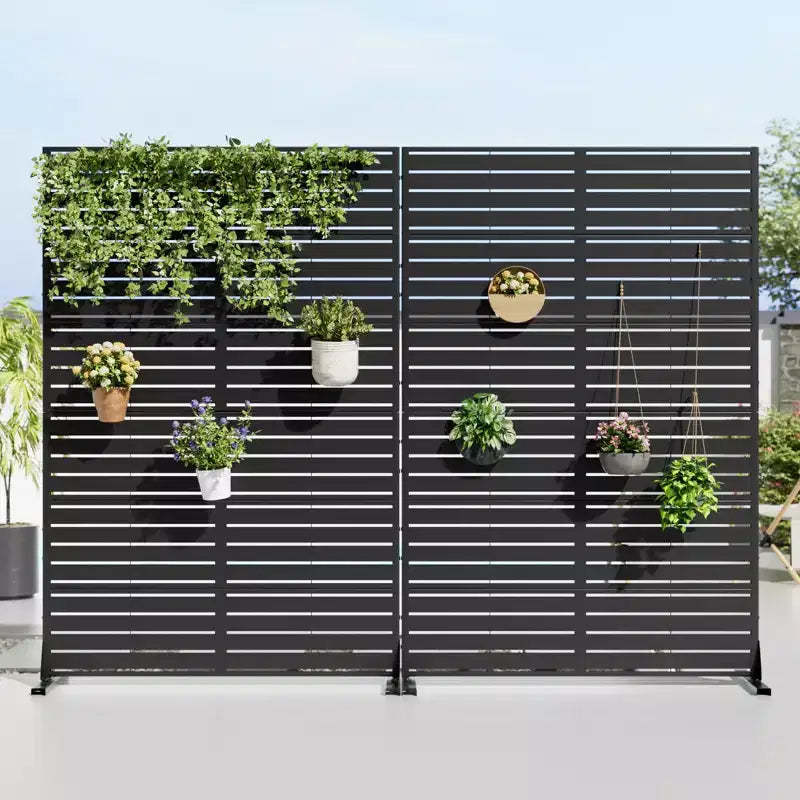 72 H Dovelina Outdoor Privacy Screen Decorative Garden Fence (Set of 2)