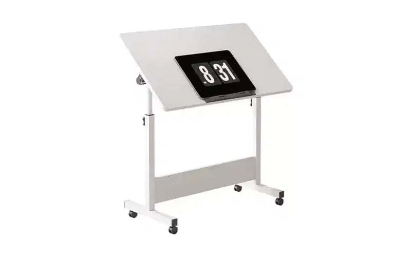GustoWave Adjustable Height Standing Desk with Wheels - Mobile Rolling Computer Table,Electric Rising Desk for Work & Study