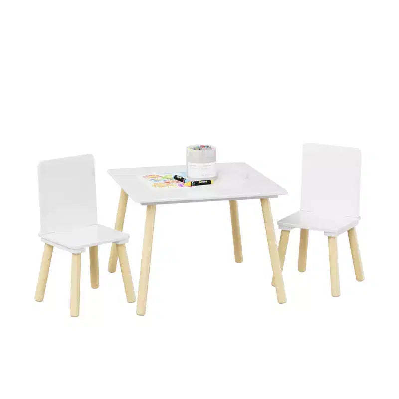 Children Kids Table And Chair Set, Kids 3-Piece Table And Chairs Set For Daycare And Classrooms, Kids Room Furniture
