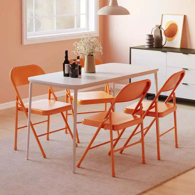 8 Pack Folding Chairs with Padded Cushion and Back, Metal Chairs with Comfortable Cushion and Durable Steel Frame for Home and Office