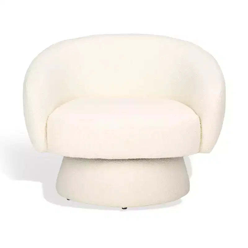 Petryna Boucle Swivel Accent Chair - SFV4822 - Ivory - Safavieh Couture