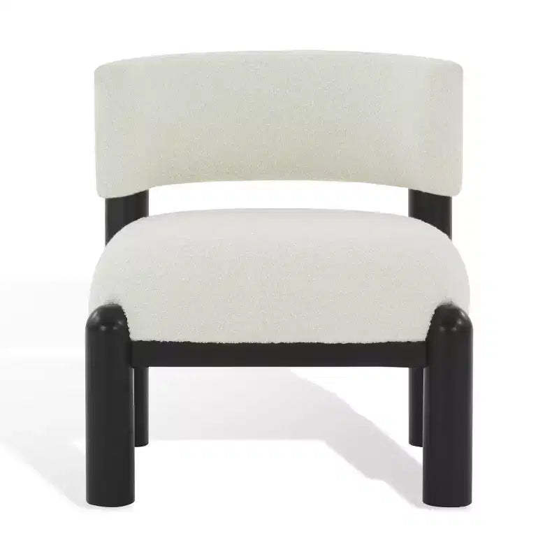 Rosabryna Boucle Accent Chair - SFV5074 - Ivory/Black - Safavieh Couture